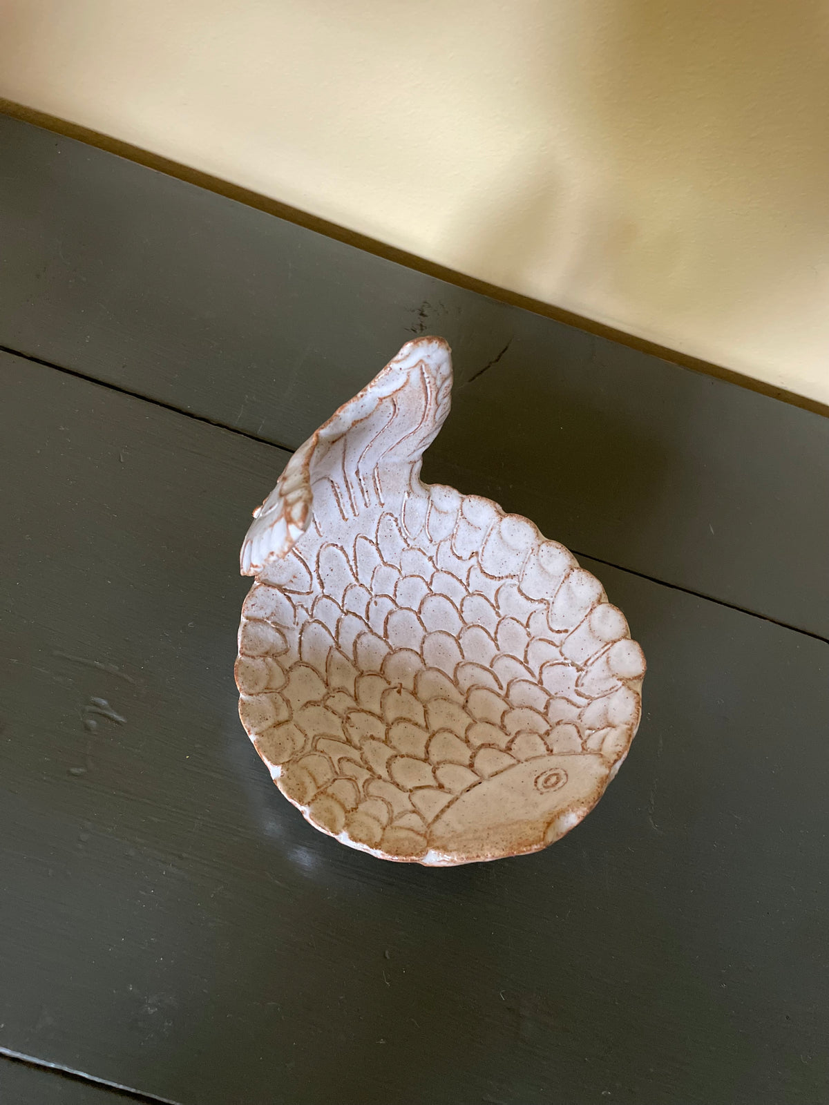 Handmade ceramic fish dish