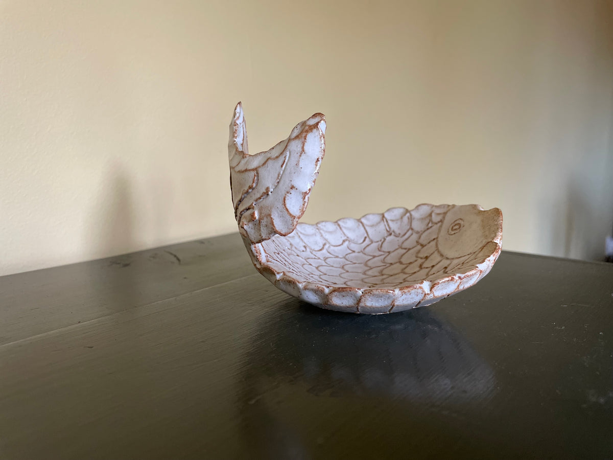 Handmade ceramic fish dish